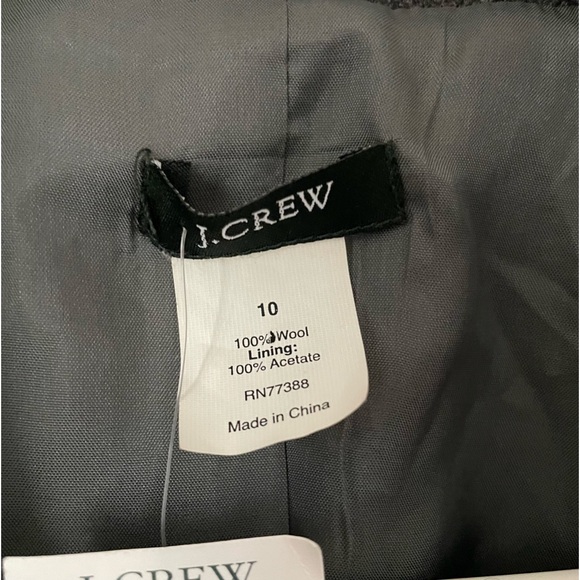 NWT Vintage J.Crew Herringbone Grey Wool blazer sz 10 - Picture 15 of 16